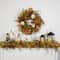 26" White Pumpkins & Leaves Fall Harvest Wreath